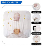 Allenjoy Little Star Moon Airballon Light Pink Backdrop - Allenjoystudio