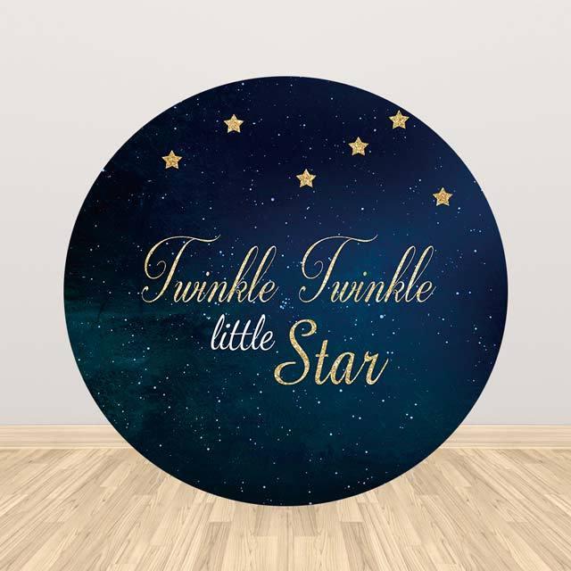 Allenjoy Little Star Round Backdrop for Baby Shower - Allenjoystudio