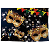 Allenjoy Masquerade Backdrop for Photo Studio Golden Bokeh Celebration Photocall - Allenjoystudio