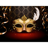 Allenjoy Masquerade Party Beautiful on Damask Ribbons Fund Background Photographic - Allenjoystudio
