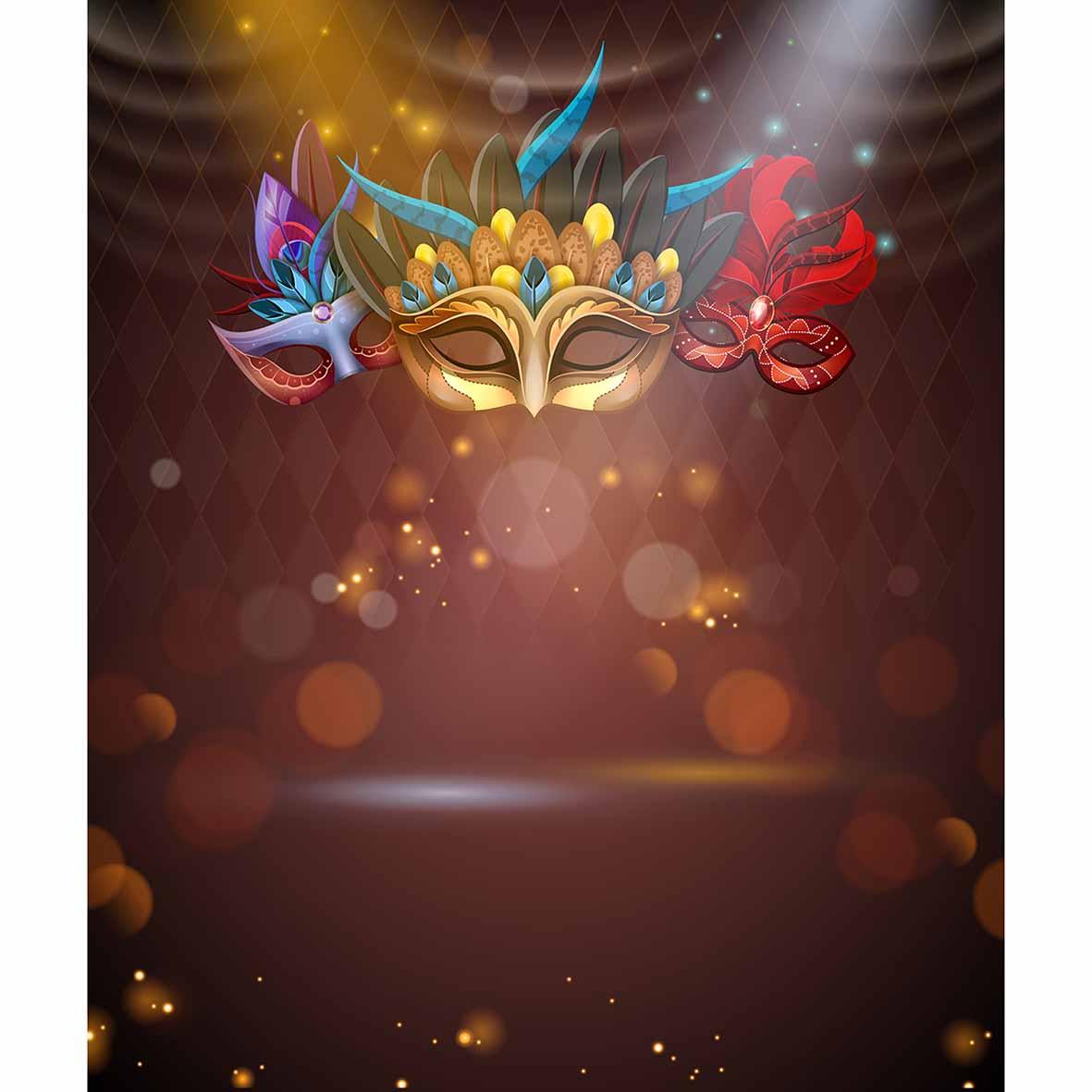 Allenjoy Masquerade Party Shiny Bokeh Dots Colorful  for Photographic Backdrops - Allenjoystudio