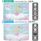 Allenjoy Mermaid Backdrop Shell Seabed Coral Fairy Tale Dreamy Photo Shoot Photocall - Allenjoystudio