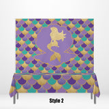 Allenjoy Mermaid Backdrop Fish Scales Tablecloth - Allenjoystudio