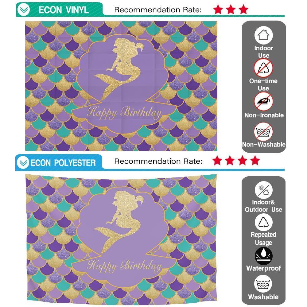 Allenjoy Mermaid Glitter Colorful Scales Birthday Backdrop - Allenjoystudio