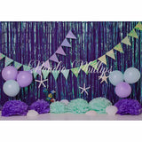 Allenjoy Mermaid Purple Shining Backdrop Designed by Panida Phillips - Allenjoystudio