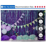 Allenjoy Mermaid Purple Shining Backdrop Designed by Panida Phillips - Allenjoystudio