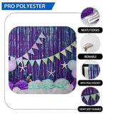 Allenjoy Mermaid Purple Shining Backdrop Designed by Panida Phillips - Allenjoystudio