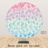 Allenjoy Mermaid Scales Round Backdrop for Girl Birthday Party - Allenjoystudio