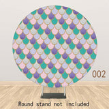 Allenjoy Mermaid Scales Round Backdrop for Girl Birthday Party - Allenjoystudio