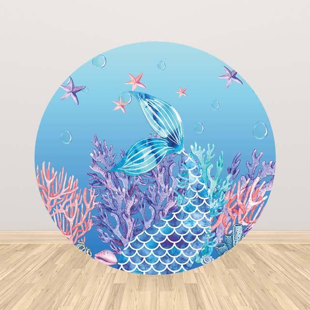 Allenjoy Mermaid Under the Sea Round Backdrop - Allenjoystudio