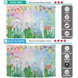 Allenjoy Mexican Backdrop Cactus Alpaca Flag Lights for Girls Baby Shower Party - Allenjoystudio