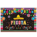 Allenjoy Mexican Fiesta Backdrop for Cinco De Mayo Carnival Colorful Flags Floral