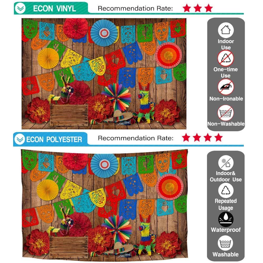 Allenjoy Mexican Fiesta Theme Photography Backdrop for Birthday Cinco de mayo Decor - Allenjoystudio