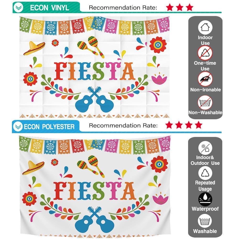 Allenjoy Mexican Theme Backdrop Cactus Party Fiesta Birthday Watercolor Flowers - Allenjoystudio