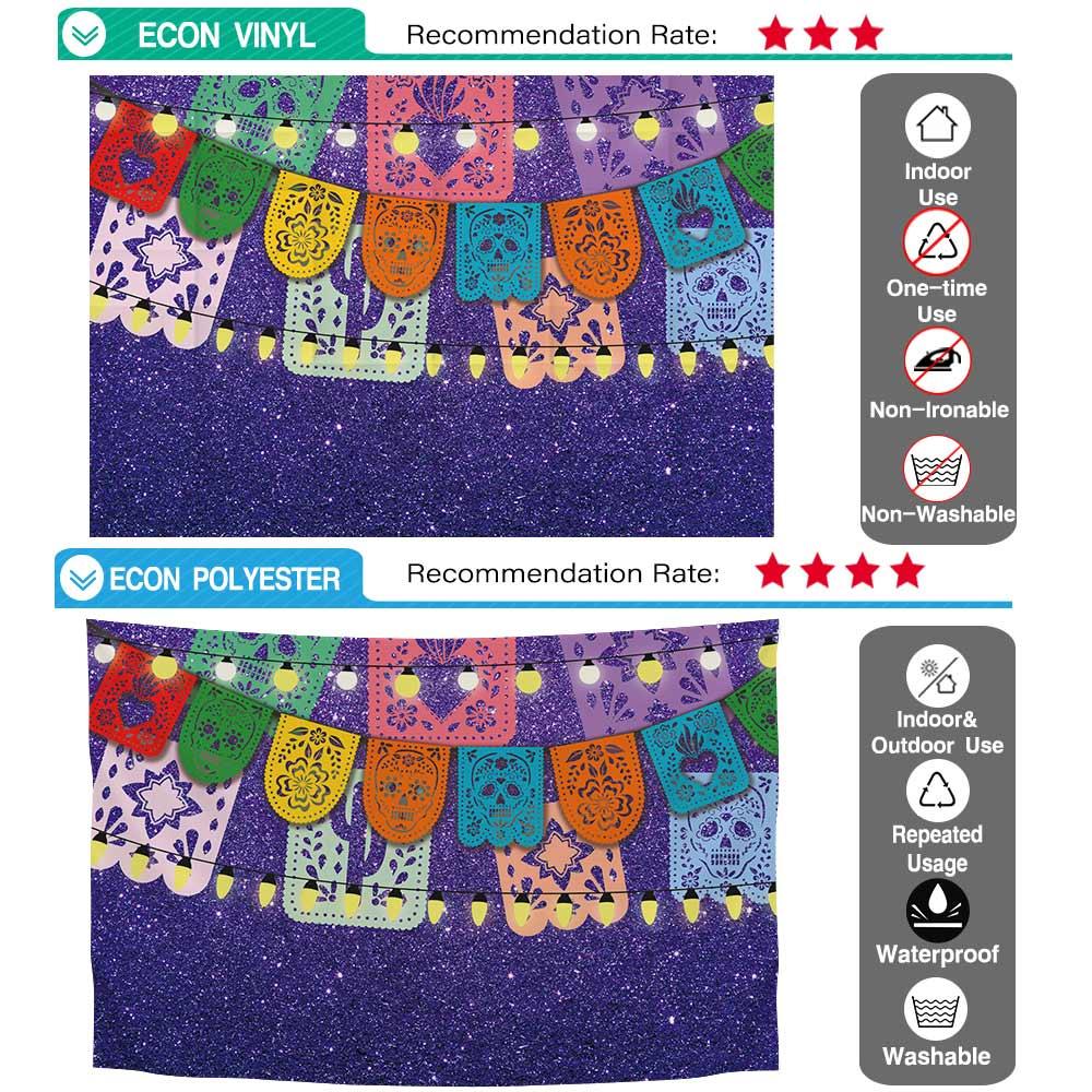 Allenjoy Mexico Fiestas Glitter Purple Carnival Decor Backdrop Photobooth Photo Shoot - Allenjoystudio