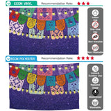 Allenjoy Mexico Fiestas Glitter Purple Carnival Decor Backdrop Photobooth Photo Shoot - Allenjoystudio