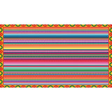 Allenjoy Mexico Flags Cactus Guitar Banner Colorful Stripes Tablecloth - Allenjoystudio