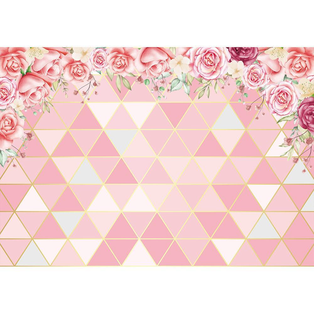 Allenjoy Mother's Day Diamand Floral Pink Backdrop - Allenjoystudio
