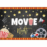 Allenjoy Movie Night Popcorn Videotape for Hollywood Movie Star Birthday Party Decors YM3L-A0423 - Allenjoystudio