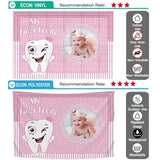 Allenjoy My First Tooth Pink Dost Backdrop for Girls - Allenjoystudio