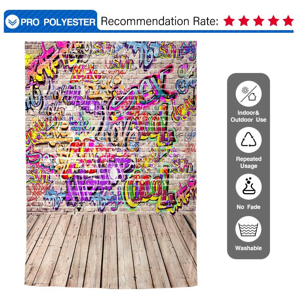 Allenjoy New Backdrop Graffiti Brick Walls Floor Photographic Studio Floor for Children - Allenjoystudio