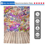 Allenjoy New Backdrop Graffiti Brick Walls Floor Photographic Studio Floor for Children - Allenjoystudio