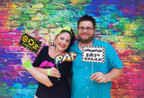 Allenjoy New Colorful Wooden Fashion Backdrop for Adult
