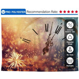 Allenjoy New Year for Bokeh Backdrop Glitter Snowflake Clock Background Photocall - Allenjoystudio