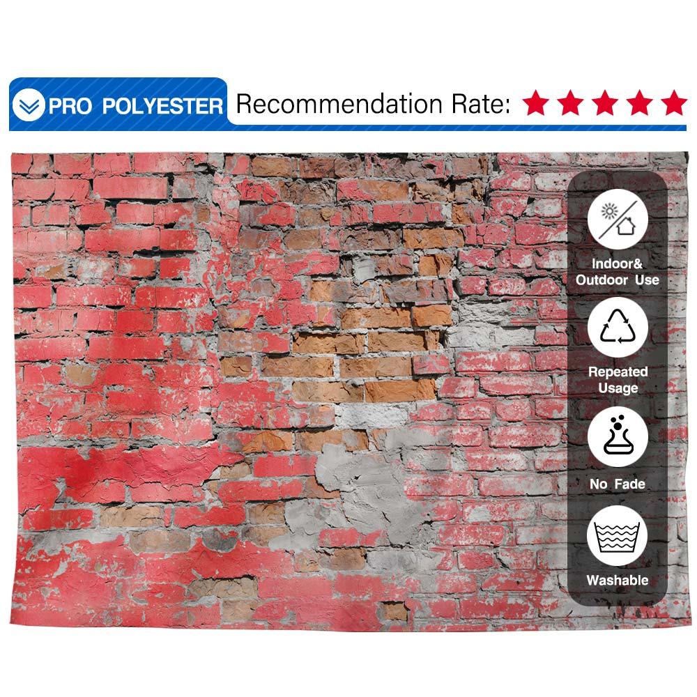 Allenjoy Old Blood Red Brick Wall for Photography Backdrop - Allenjoystudio