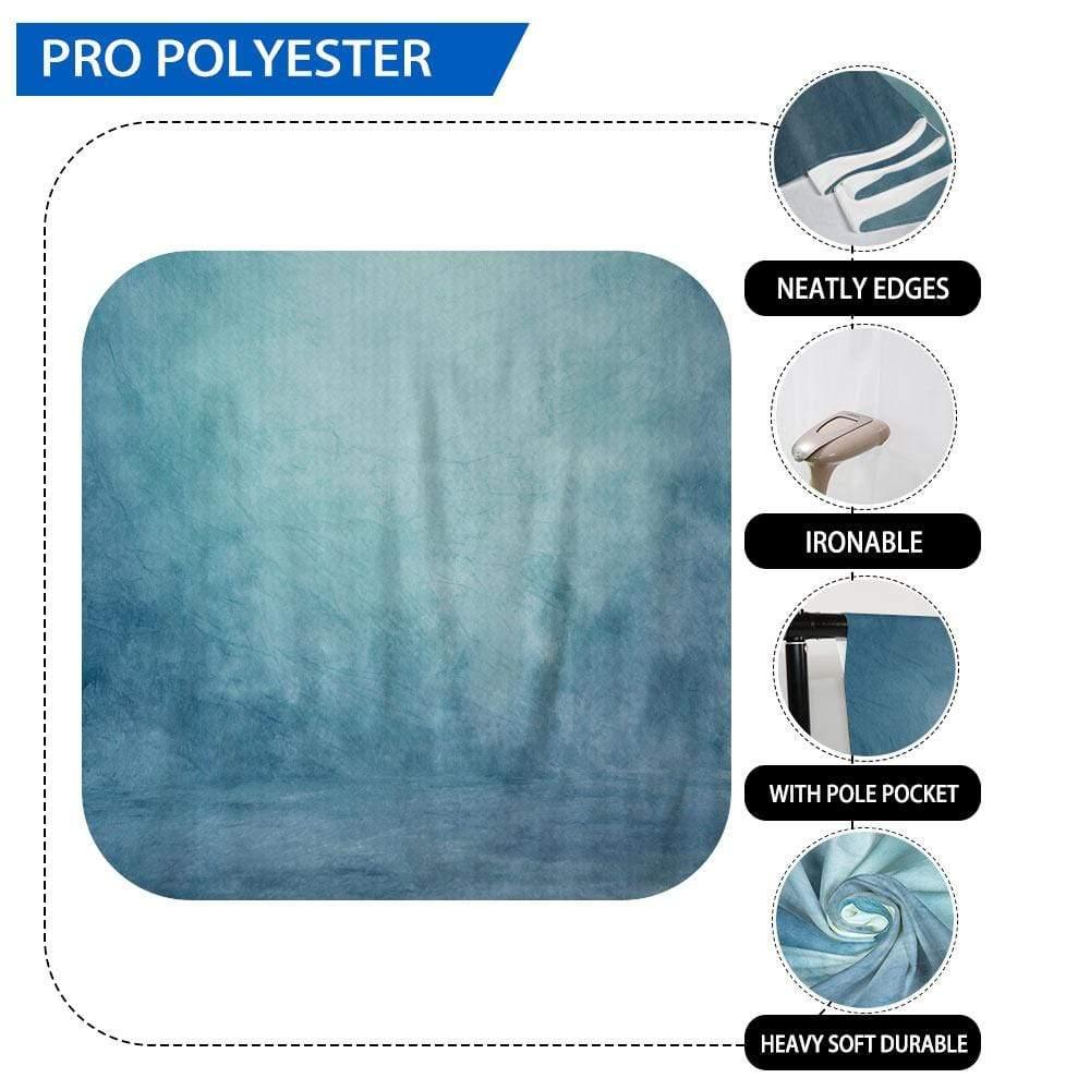 Allenjoy Old Master Cadet Blue Abstract Backdrop - Allenjoystudio