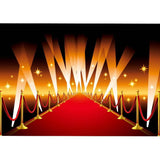 Allenjoy Photo Backdrops for Red Carpet Honor Lights Golden Railings Party Background - Allenjoystudio