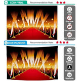 Allenjoy Photo Backdrops for Red Carpet Honor Lights Golden Railings Party Background - Allenjoystudio