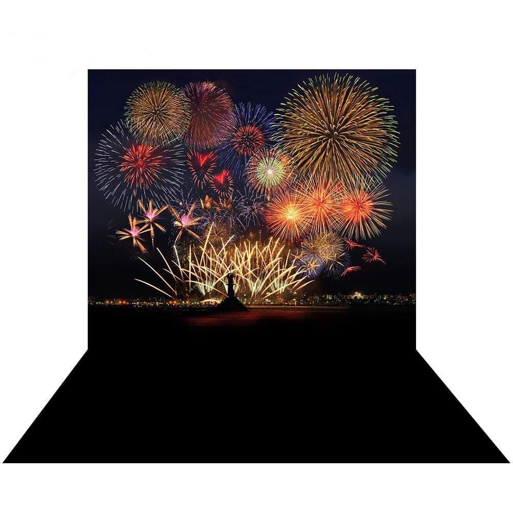 Allenjoy American Fireworks Independence Day Backdrop - Allenjoystudio