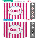 Allenjoy Photo Background Circus Pink White Stripes Custom Background Background for Party - Allenjoystudio