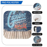 Allenjoy Photo Background Graffiti Brick Wall Blue Cool Wooden Floor Background for Photo - Allenjoystudio
