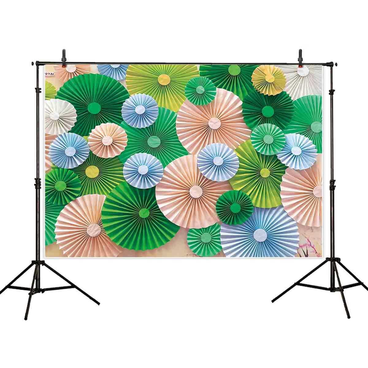 Allenjoy Photo Booth for Pinwheel Bckdrop Green Blue for Wedding Prom Celebration - Allenjoystudio