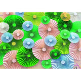 Allenjoy Photo Booth for Pinwheel Bckdrop Green Blue for Wedding Prom Celebration - Allenjoystudio