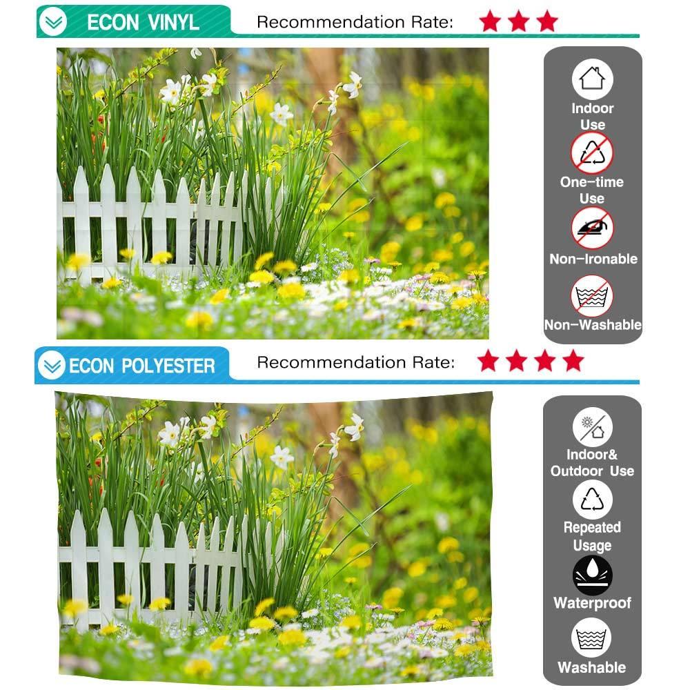 Allenjoy Spring Yellow and White Flower Ourdoor Backdrop - Allenjoystudio