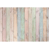 Allenjoy Light Colorful Planks Wooden Backdrop for Portrait Photography