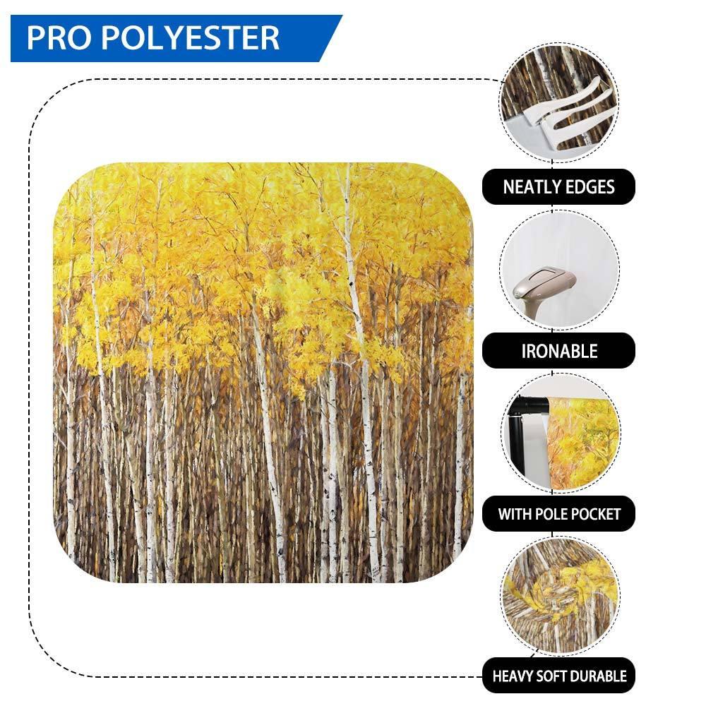Allenjoy Fall Yellow Leaves Tree Painting Forest Backdrop - Allenjoystudio