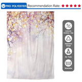 Allenjoy Bokeh Colorful Spot Snowflake Branches Romantic Backdrop - Allenjoystudio