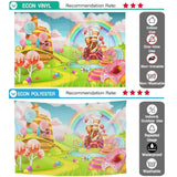 Allenjoy Photocall Candy Backdrop Rainbow Cloud Chocolate House for Children Party - Allenjoystudio