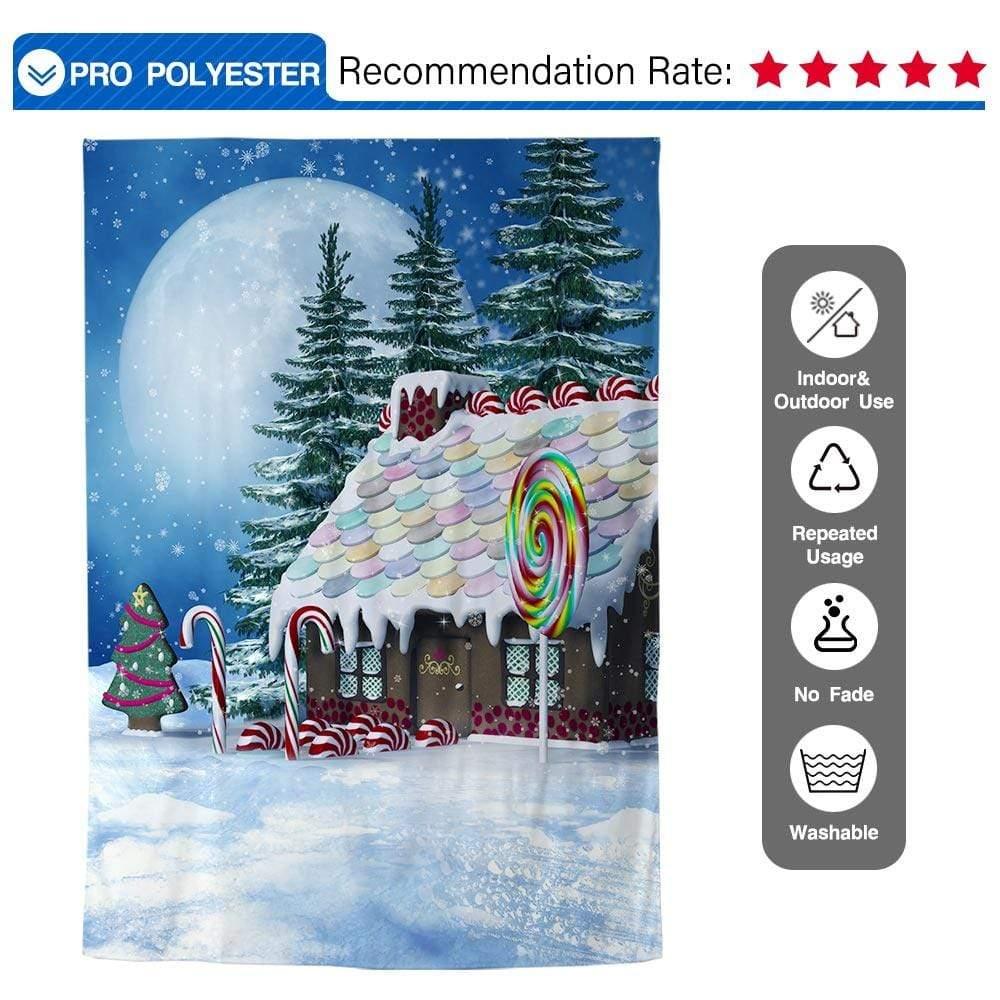 Allenjoy Candy House Christmas Tree Lollipop Cartoon Backdro for Children - Allenjoystudio