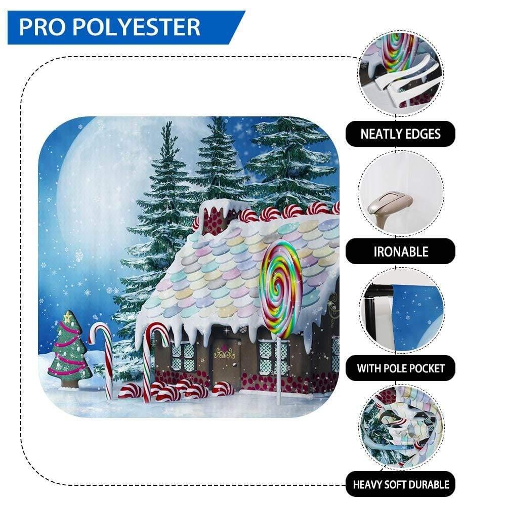 Allenjoy Candy House Christmas Tree Lollipop Cartoon Backdro for Children - Allenjoystudio