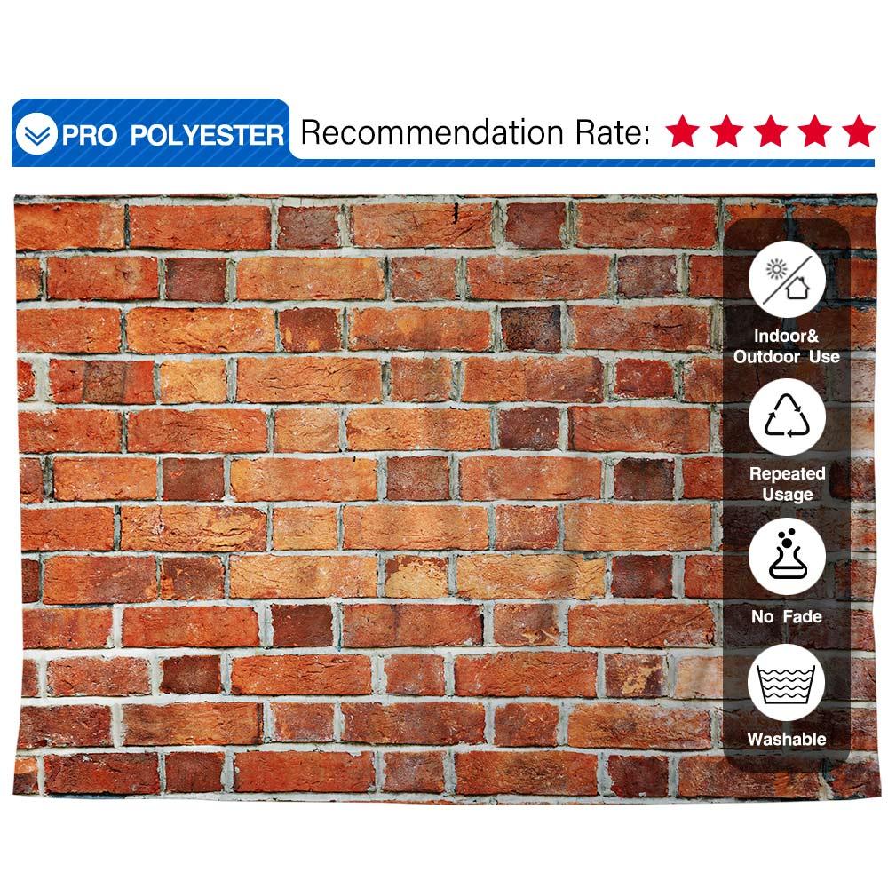 Allenjoy Orange Red Brick Walls Backdrop - Allenjoystudio