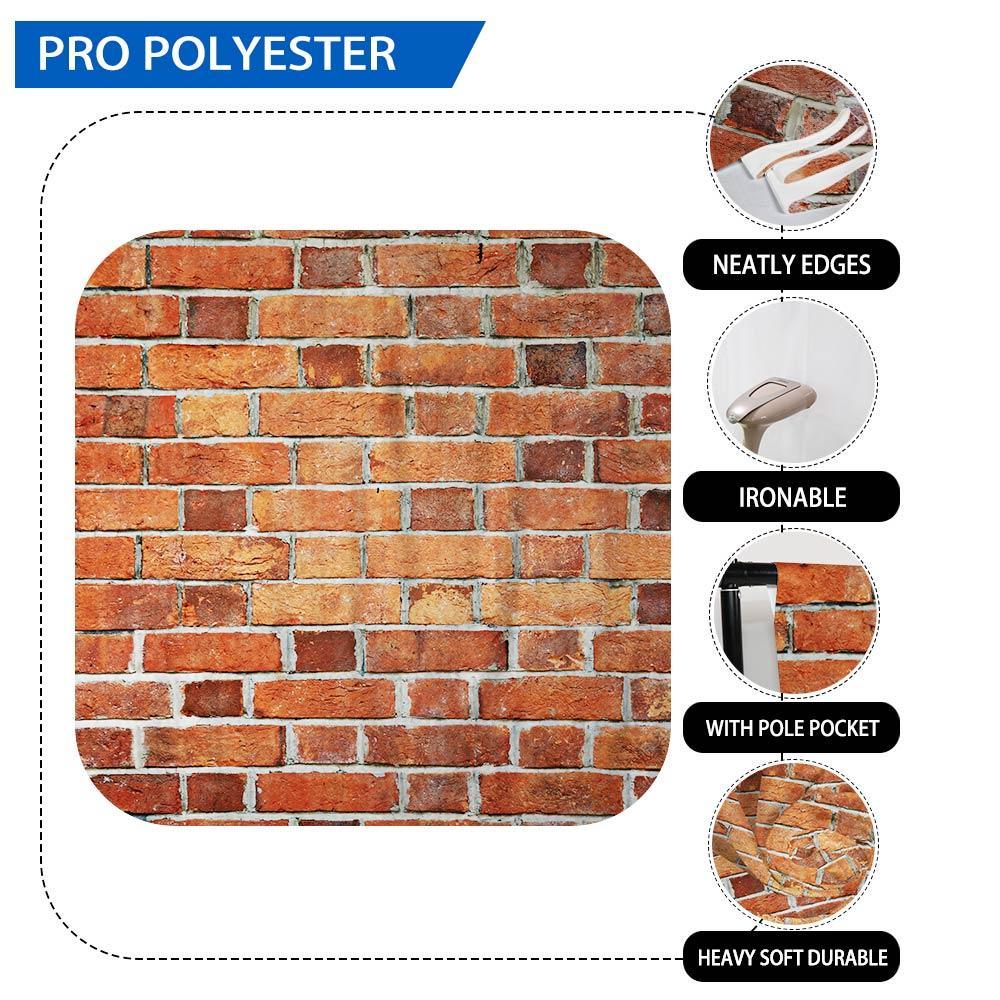 Allenjoy Orange Red Brick Walls Backdrop - Allenjoystudio