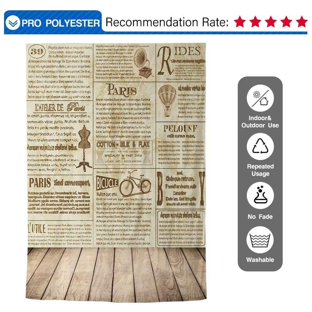 Allenjoy Photocall for Photoshoot retro newspaper Backdrop - Allenjoystudio