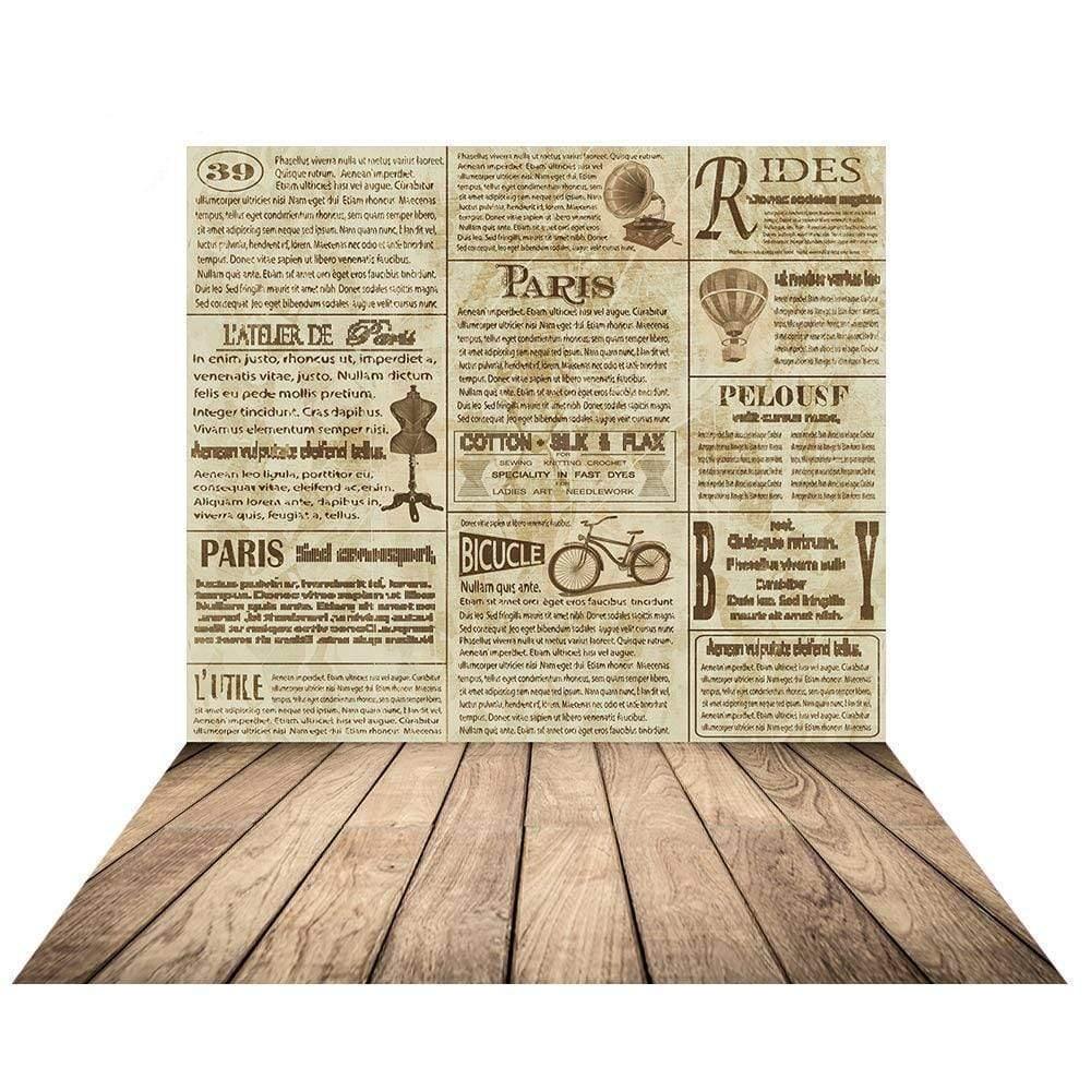Allenjoy Photocall for Photoshoot retro newspaper Backdrop - Allenjoystudio
