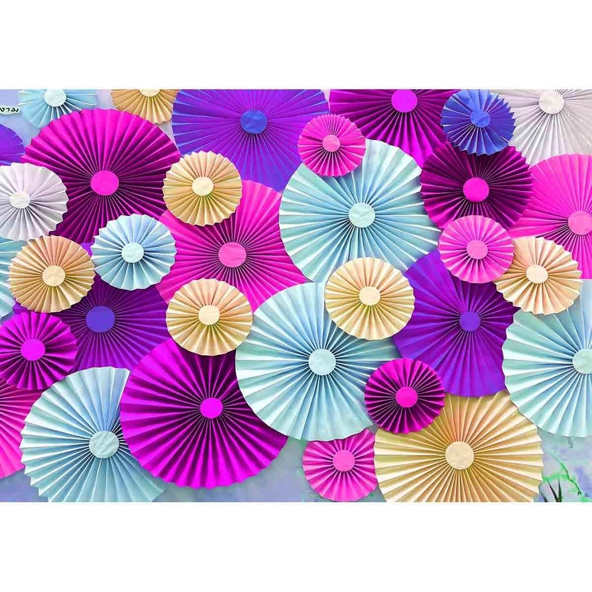 Allenjoy Photocall for Pinwheel Backdrop Rose Red Light Blue Yellow for Wedding Party - Allenjoystudio