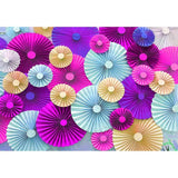 Allenjoy Photocall for Pinwheel Backdrop Rose Red Light Blue Yellow for Wedding Party - Allenjoystudio